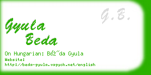 gyula beda business card